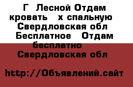 Г. Лесной.Отдам кровать 2-х спальную - Свердловская обл. Бесплатное » Отдам бесплатно   . Свердловская обл.